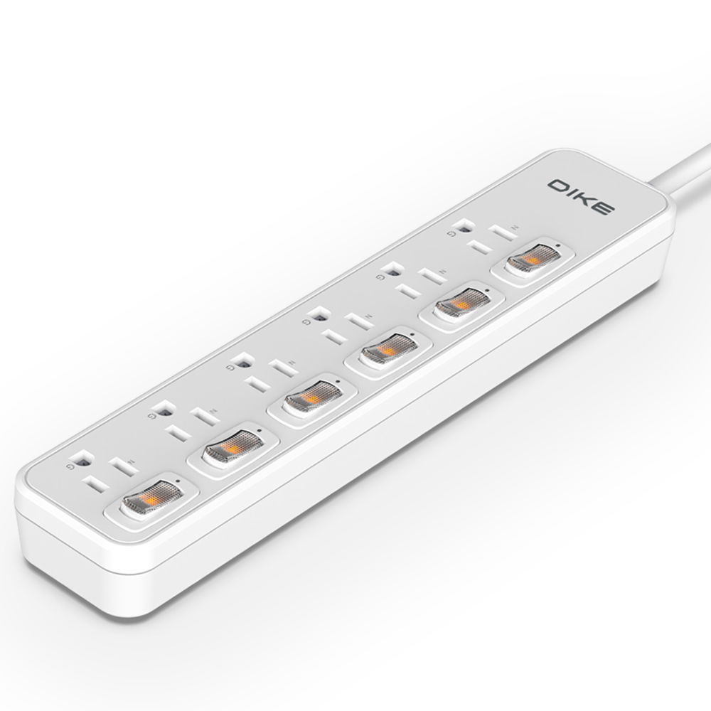 DIKE DAH666 工業級鋁合金六開五座電源延長線-1.8M