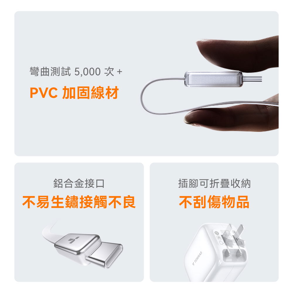 67W 伸縮線PD快充充電器