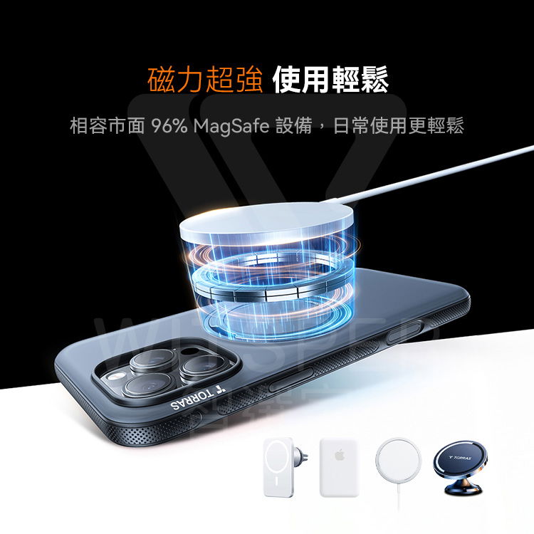TORRAS Ostand R Fitness iPhone 16 カメラボタン回転スタンド 落下防止電話ケース - スマホケース・カバー - その他の素材 ブラック