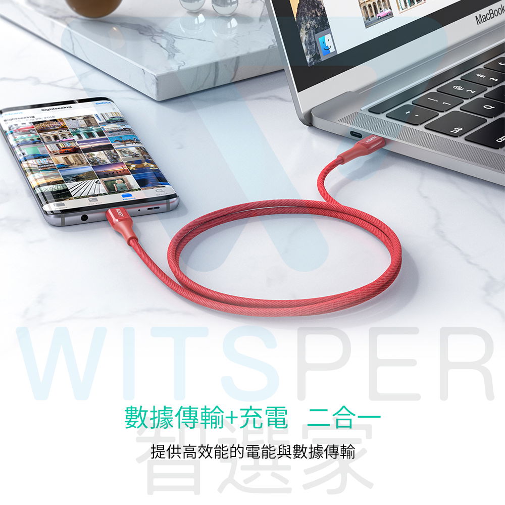 Kelvar防彈纖維材質 USB-C高速充電線