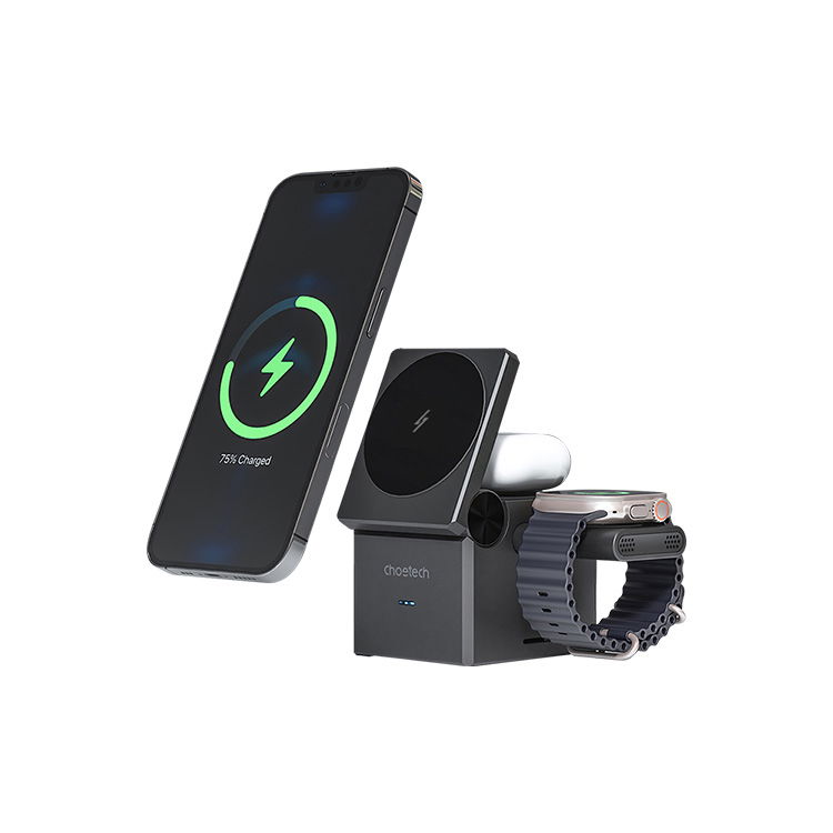 Choetech 充電便利貼系列｜三合一MagSafe磁吸無線充電座（T632）