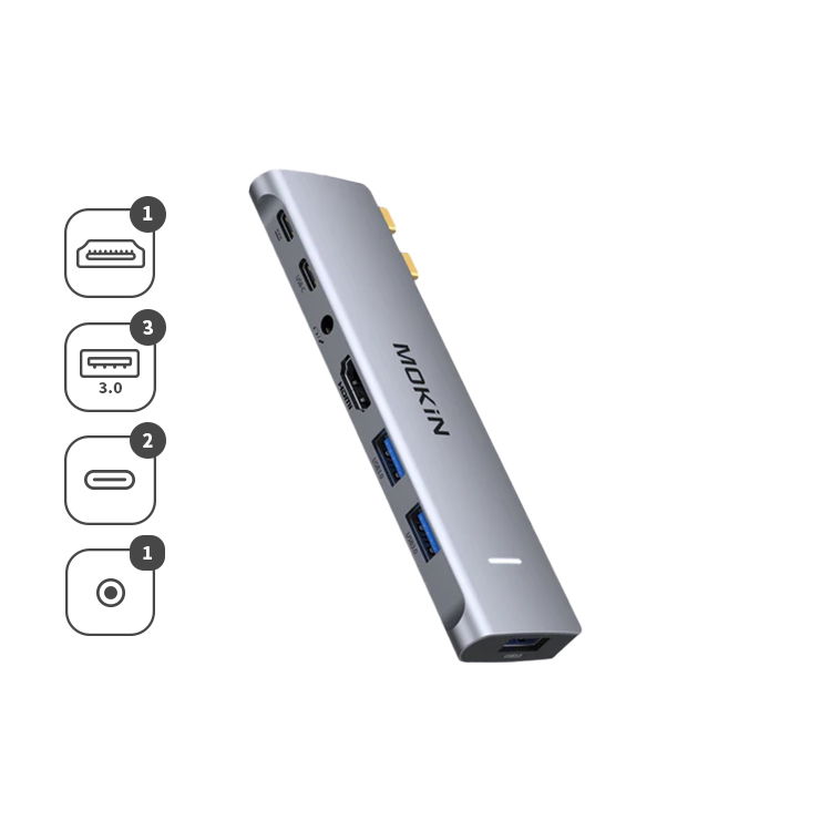 MOKiN 7合1 Macbook Hub 高畫質多功集線器