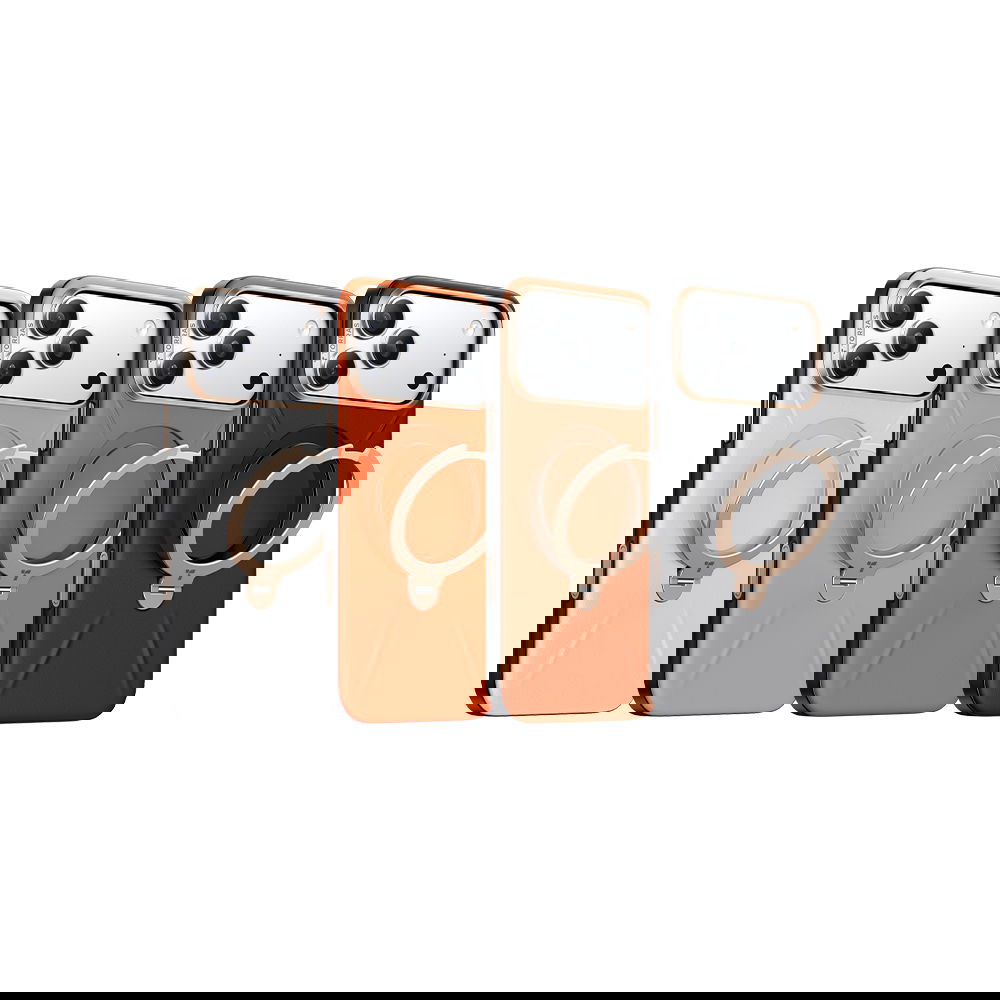 TORRAS Ostand Spin VegSkin Magnetic iPhone 17系列 相機按鍵旋轉支架皮革防摔手機殼