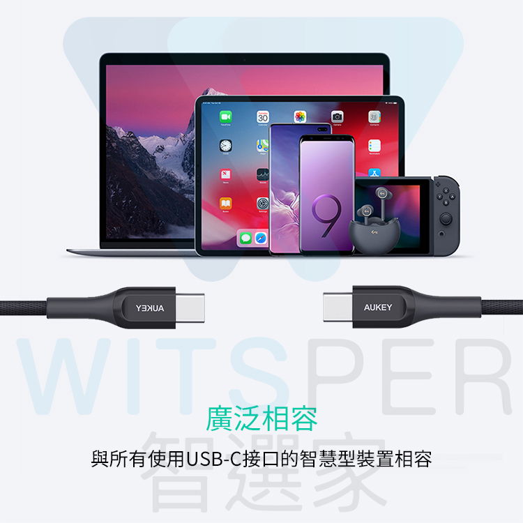 30AUKEY與所有使用USB-C接口的智慧型裝置相容