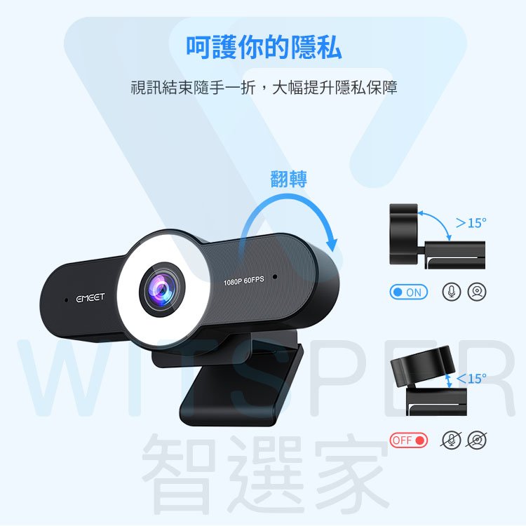 EMEET C970L 視訊鏡頭Webcam