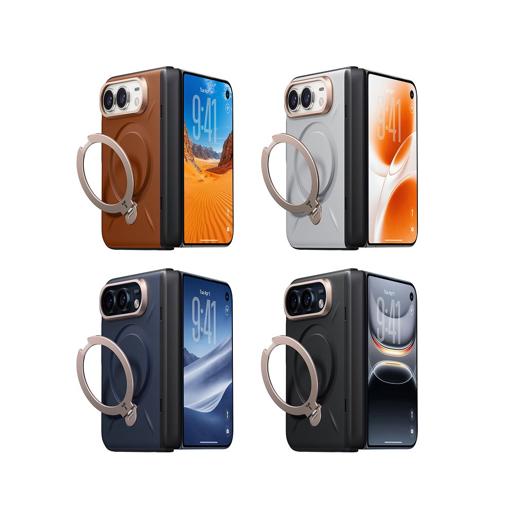 TORRAS Ostand Q3 Vegskin有機皮革四象限 旋轉支架手機殼 iPhone Duo