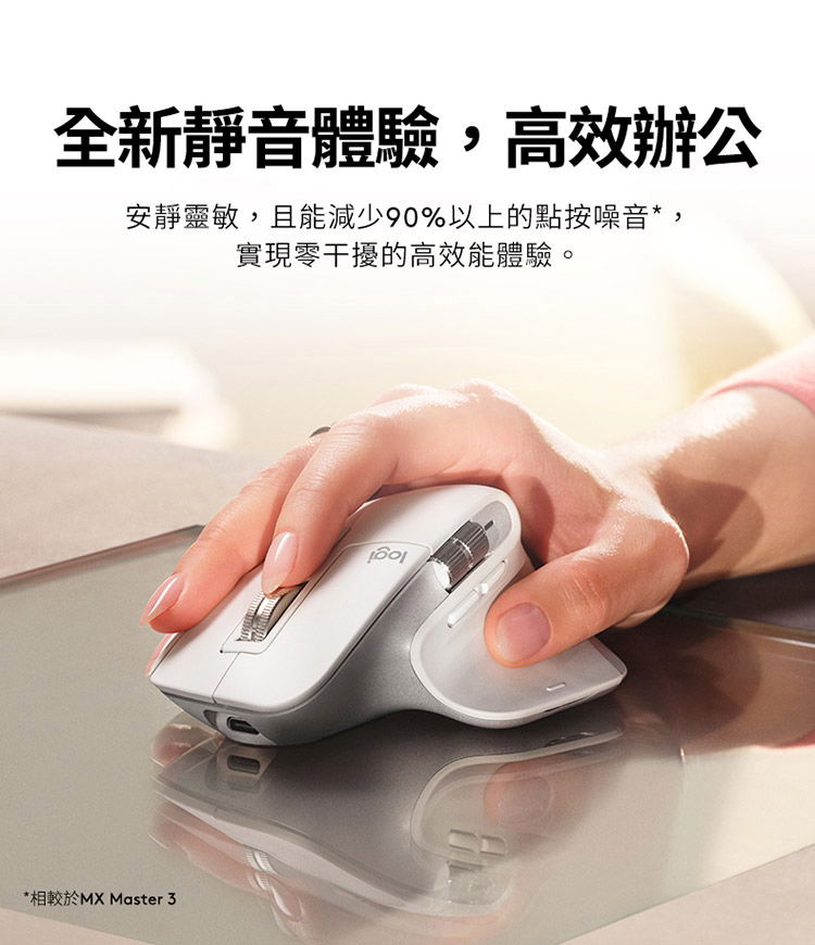 Logitech MX Master 3s 無線智能滑鼠｜旗艦鼠王進化升級