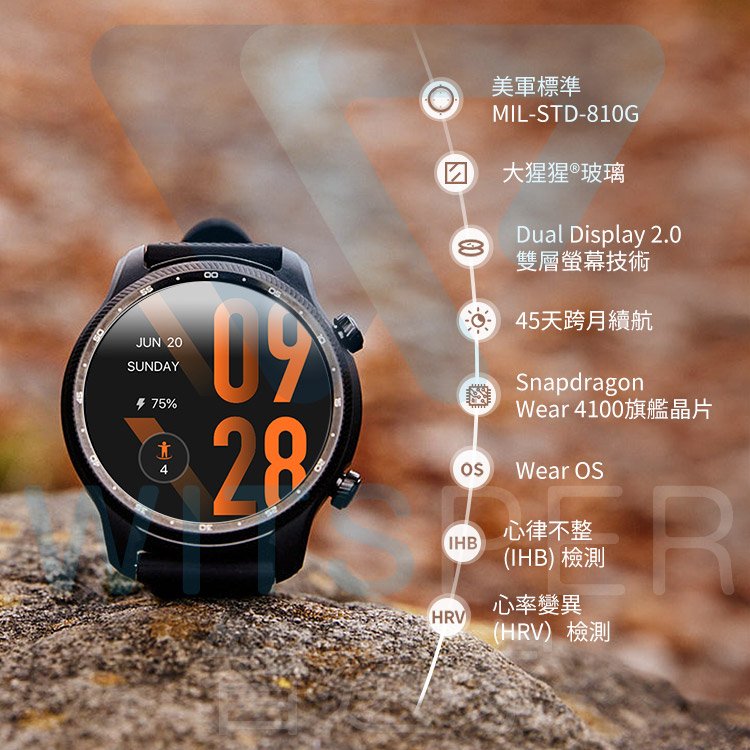 Mobvoi TicWatch Pro 3 Ultra GPS 軍規智慧手錶丨WitsPer 智選家