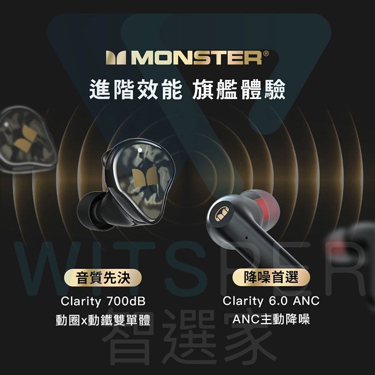 Monster Clarity 6.0 ANC主動降噪真無線藍牙耳機|智選家【AL010006】