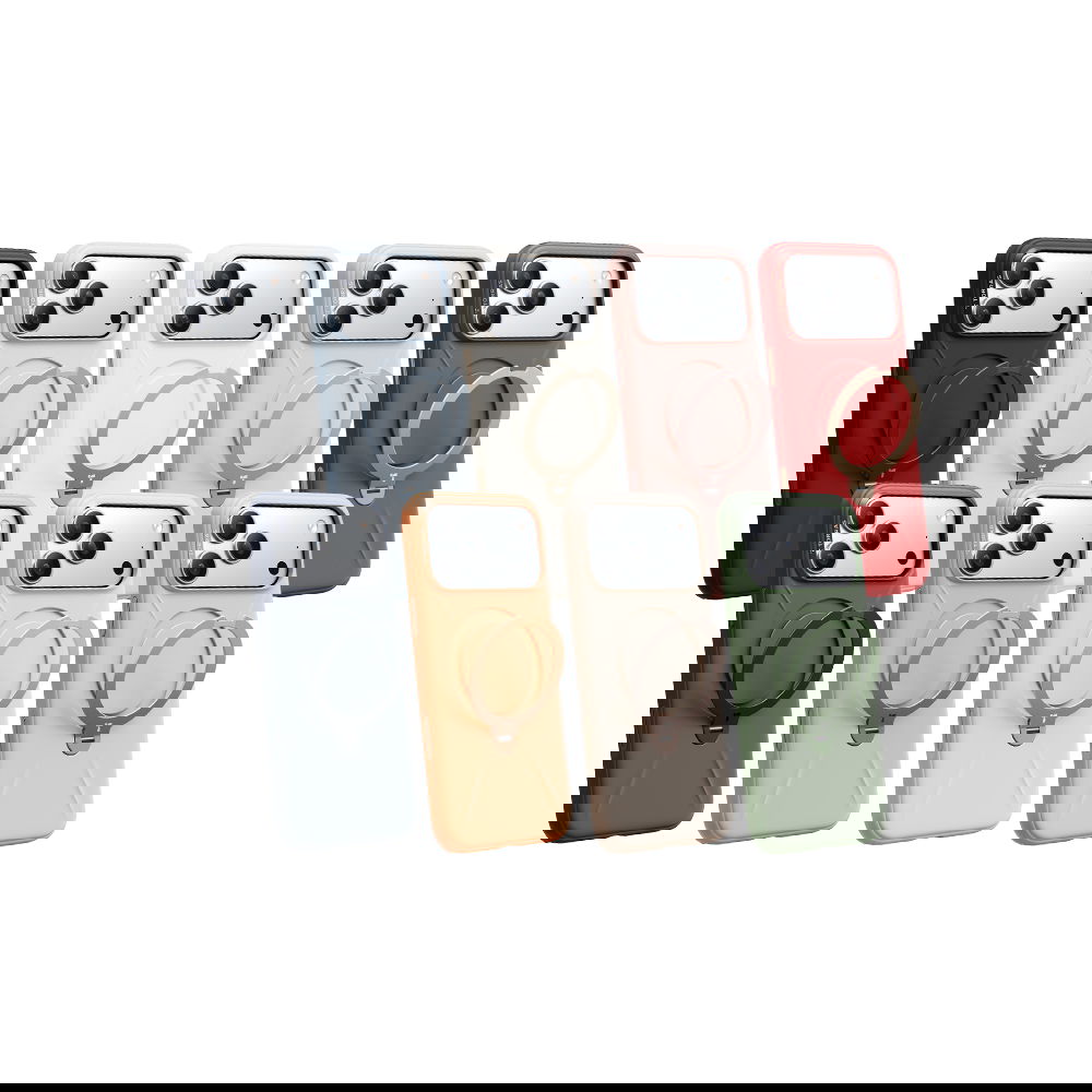 TORRAS Ostand Spin Silicone Magnetic iPhone 17系列 相機按鍵旋轉支架矽膠防摔手機殼