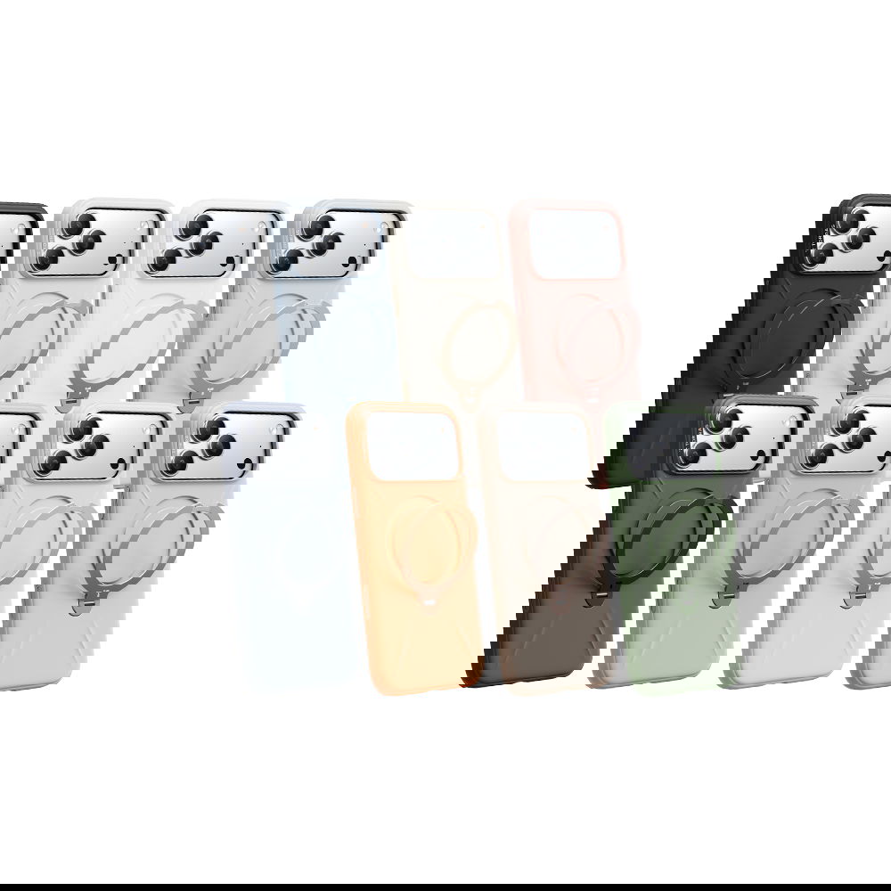 TORRAS Ostand Spin Silicone Magnetic iPhone 17系列 相機按鍵旋轉支架矽膠防摔手機殼