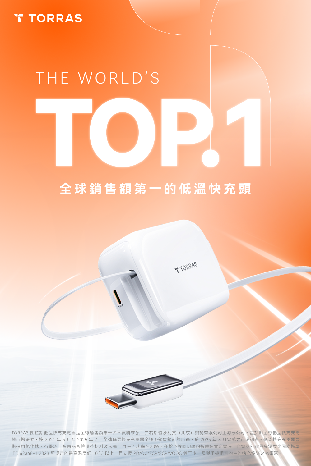 40W 伸縮線PD快充充電器